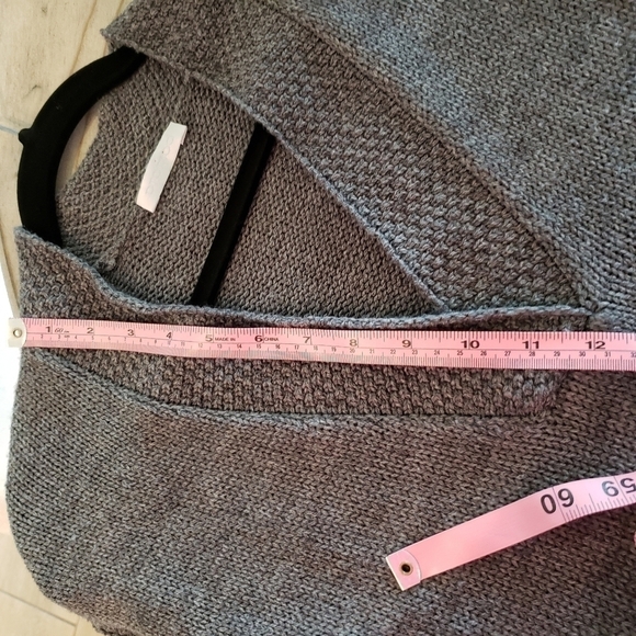 PROMOD Grey Heather V Neck Knit Sweater Vest, long vest, vintage sweater vest Sm - Picture 13 of 13